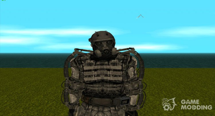 A member of the X7 group in an exoskeleton from S.T.A.L.K.E.R for GTA San Andreas