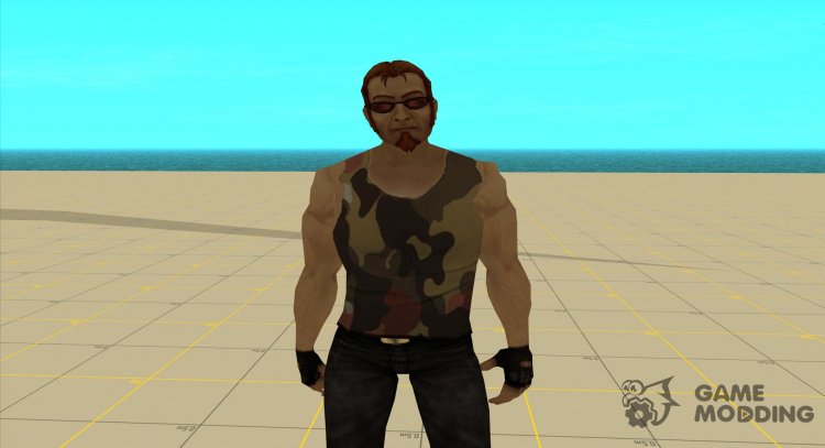 Postal dude in a camouflage T-shirt 14 for GTA San Andreas