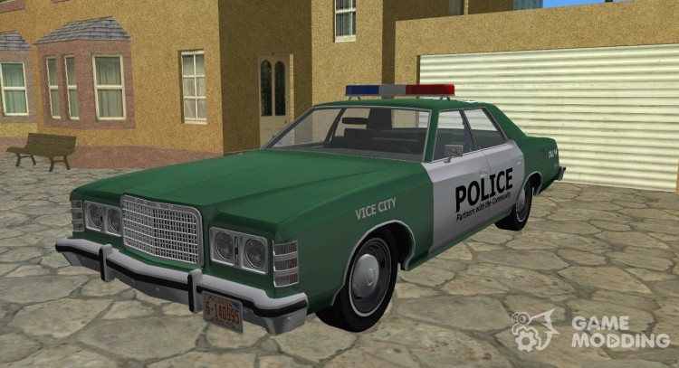 Ford Custom 500 (4-door) 1975 Police para GTA Vice City