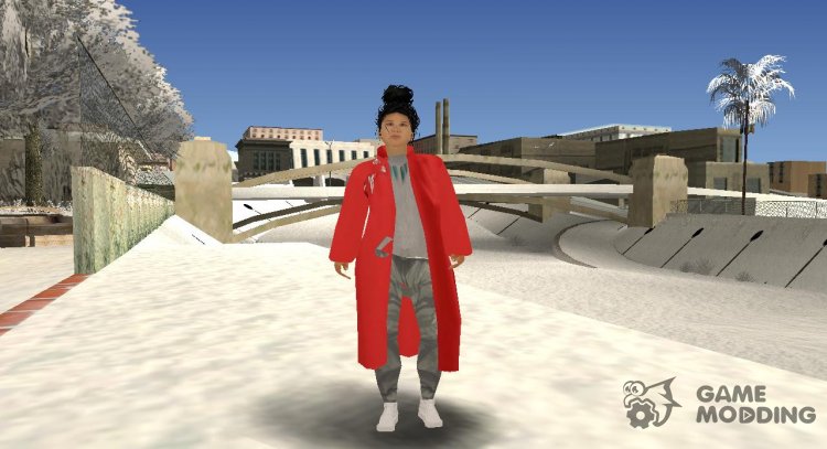 Girl in winter coat para GTA San Andreas
