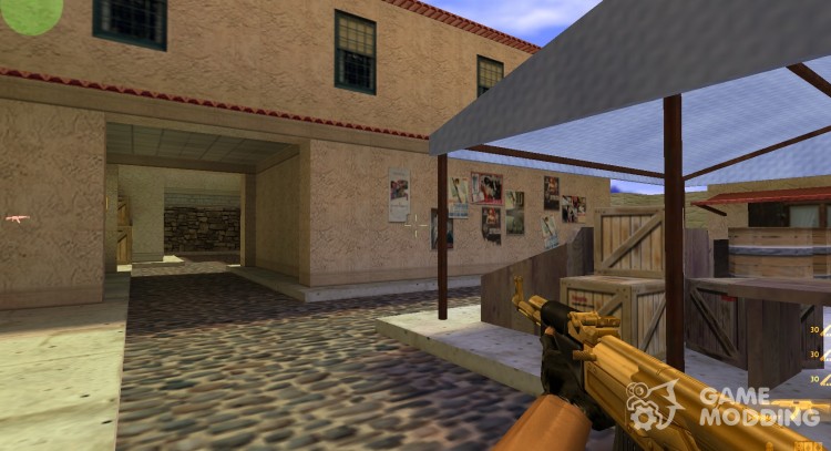 Золотой Рескин АК-47 для Counter Strike 1.6