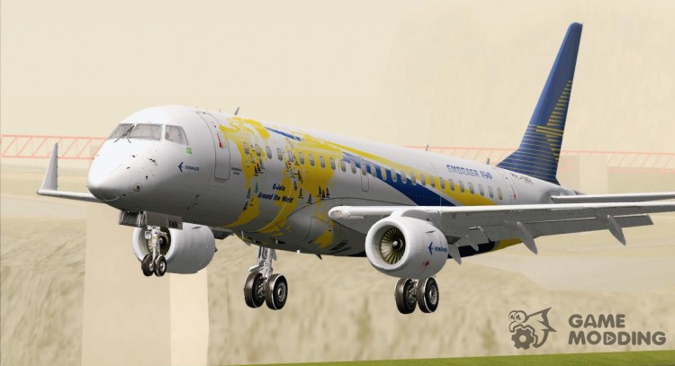 Embraer ERJ-190 Embraer House World Logo Livery (PP-XMB) for GTA San Andreas