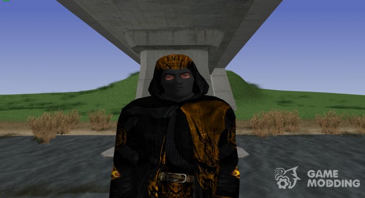 A member of the group Solntsevskaya Brigada in the cloak of S. T. A. L. K. E. R V. 3 for GTA San Andreas