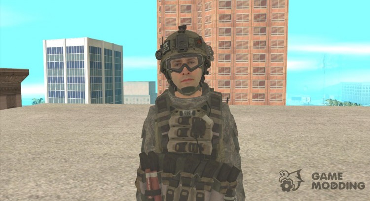 A soldier from the skin Cod MW 2 for GTA San Andreas