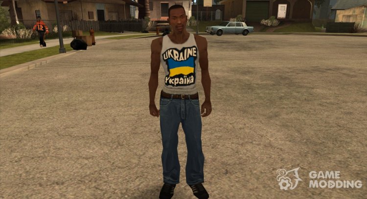 Белая майка — Украина для GTA San Andreas