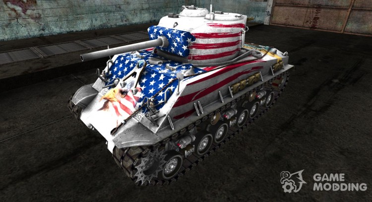 Skin for Independence Day M4A3E8 for World Of Tanks