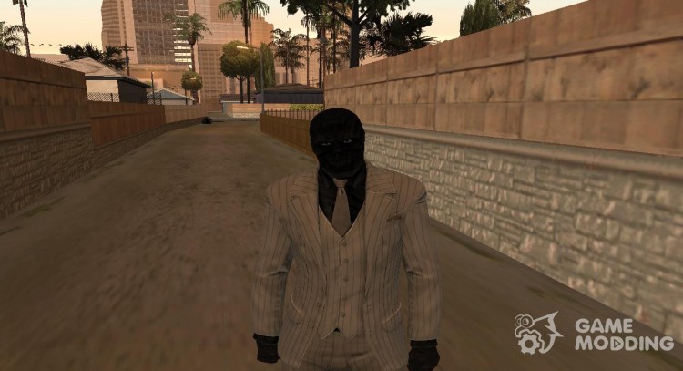 Una máscara negra de Batman arkham origins para GTA San Andreas