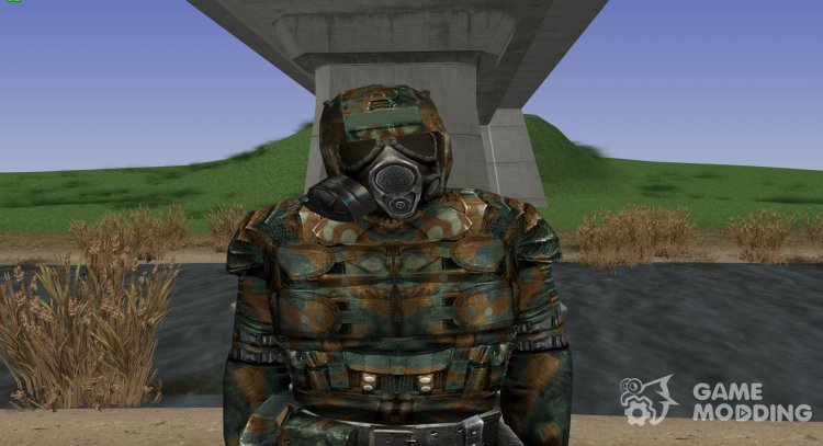 Член группировки Эскадрон Смерти в бронекостюме «Булат» из S.T.A.L.K.E.R для GTA San Andreas