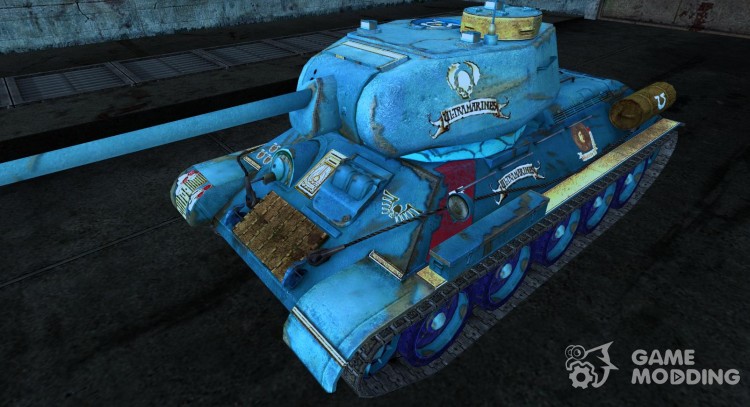 Шкурка для Т-34-85 Ultramarines (по Вархаммеру) для World Of Tanks