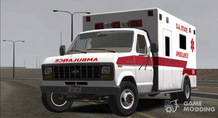 Ford E-350 Ambulance 1982 v1.1 (HQLM) для GTA San Andreas