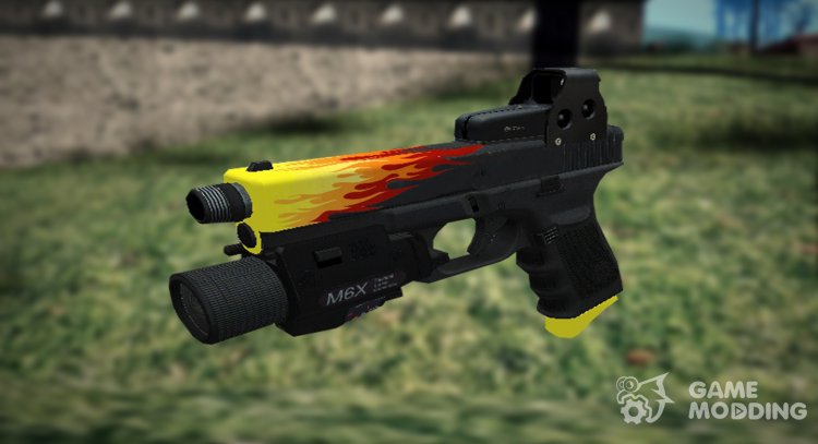 DESERT EAGLE IN THE STYLE OF FIRE for GTA San Andreas
