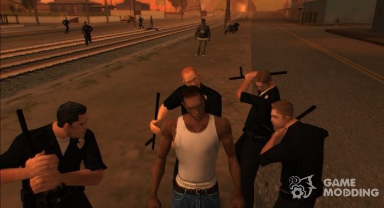 One wanted star melee fix для GTA San Andreas