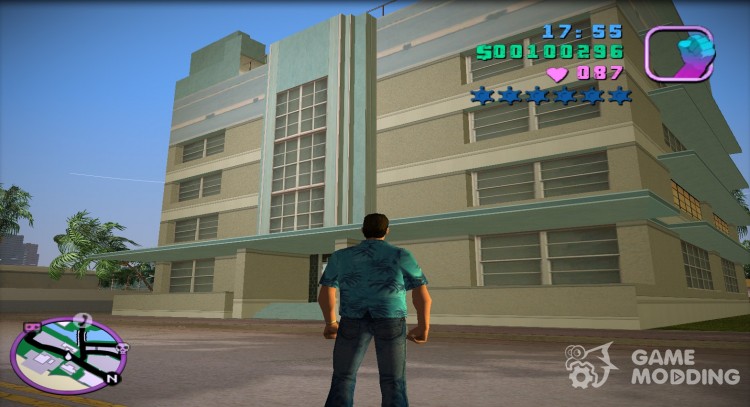 New textures for the hotel in Vice point (spad_buildnew) for GTA Vice City