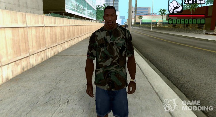 Camouflage t-shirt for GTA San Andreas