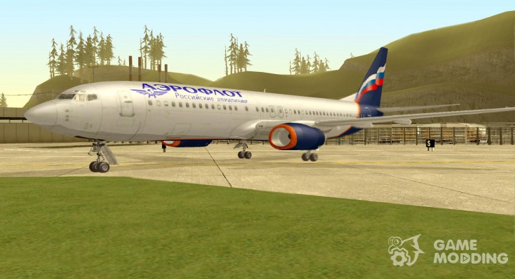 The Boeing 737-800 Aeroflot Russian airlines for GTA San Andreas