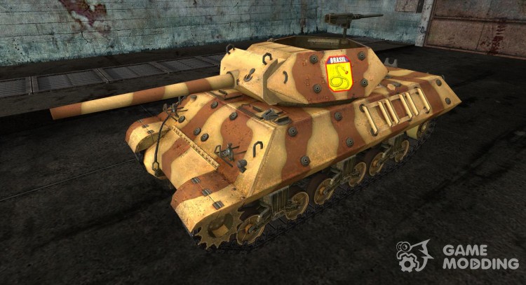 Шкурка для M10 Wolverine Brazil (brown) для World Of Tanks