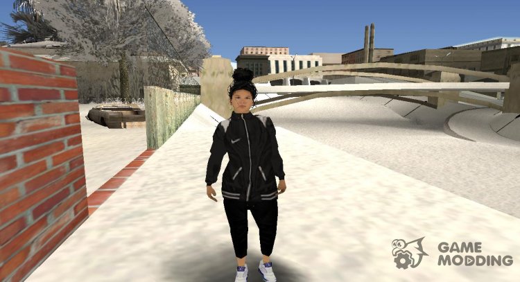 Girl in sport costume (winter) для GTA San Andreas