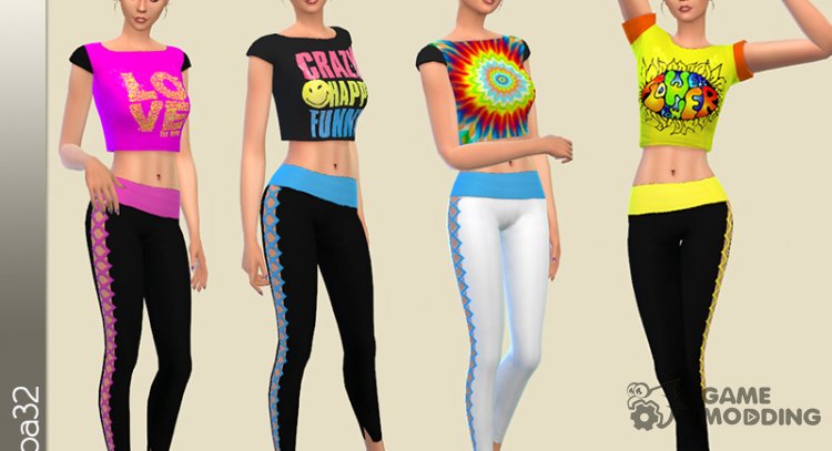 Fluo sport set for Sims 4