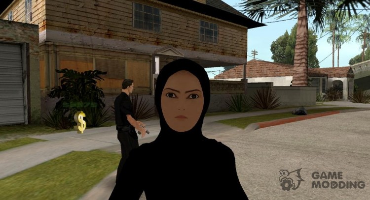 Arabian Hijab Chick для GTA San Andreas