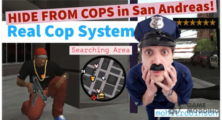 Настоящая полицейская система - Прячься от полицейских для GTA San Andreas