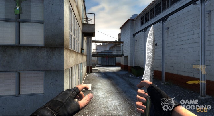 Дамаск лезвие ножа Рескин для Counter-Strike Source
