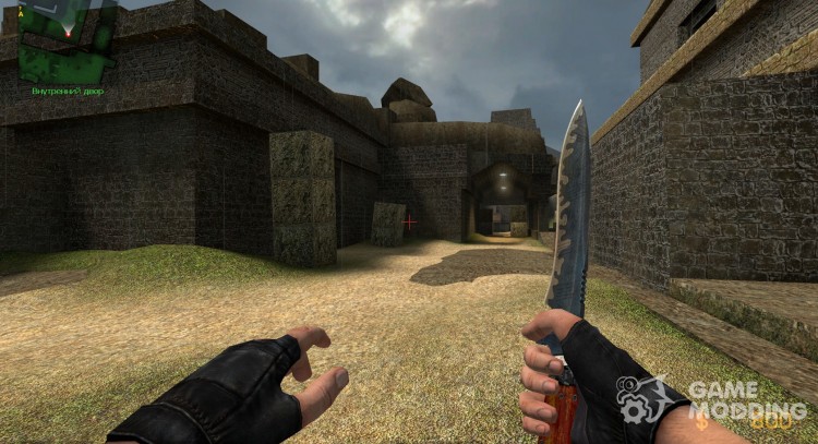 Rayado el cuchillo con mango de madera para Counter-Strike Source