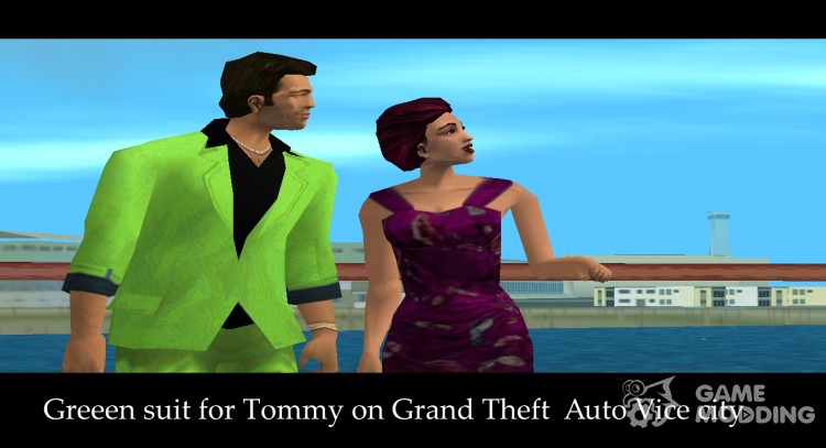 Traje verde para tommy para GTA Vice City