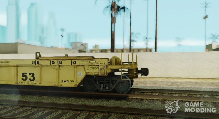 El vagón-plataforma (color amarillo) para GTA San Andreas
