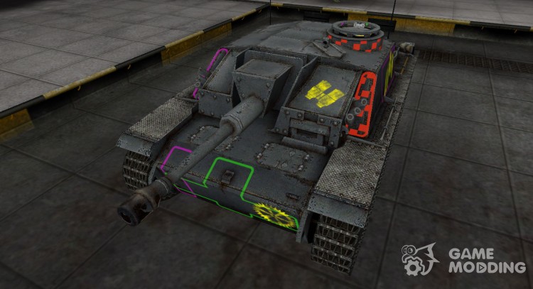 Контурные зоны пробития StuG III для World Of Tanks