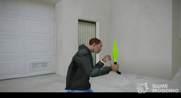 Knife chrome green para GTA San Andreas