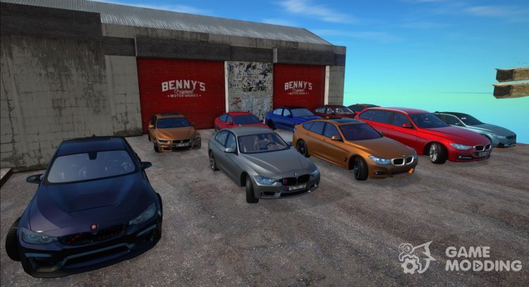 Pack of BMW 3-Series cars (320i, 320d, 328i, 335i, 335d, M3) (F30, F31, F34, F80) for GTA San Andreas