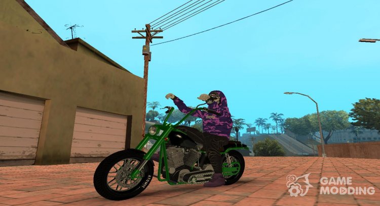 GTA V Western Motorcycle Daemon Con Paintjobs v.1 para GTA San Andreas