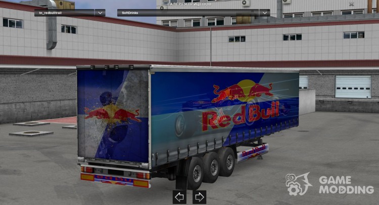 Redbull Trailer by LazyMods для Euro Truck Simulator 2