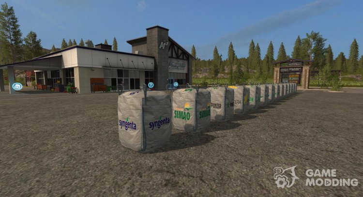 Bags of fertilizer and seeds for Farming Simulator 2017