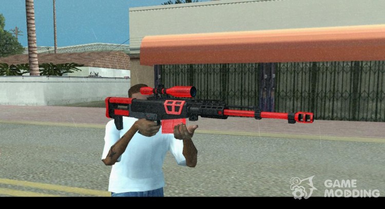 Sniper Rifle black and red для GTA San Andreas