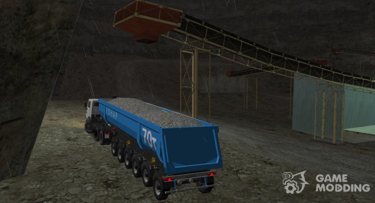 Semi-trailer dump truck Tonar-95231 1.1 (SilentPatch ) for GTA San Andreas