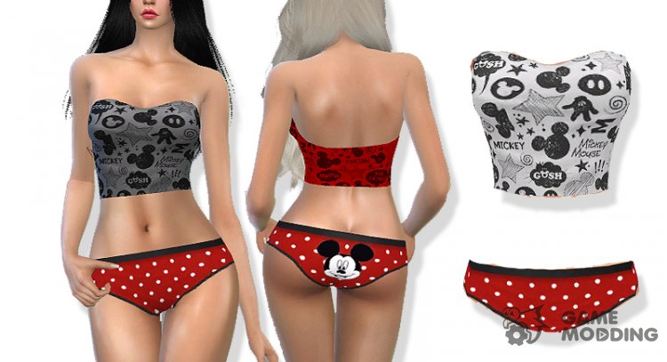 Mickey outfit для Sims 4