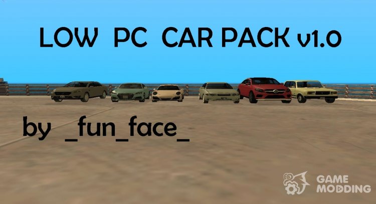 Low PC Car Pack v1.0 for GTA San Andreas