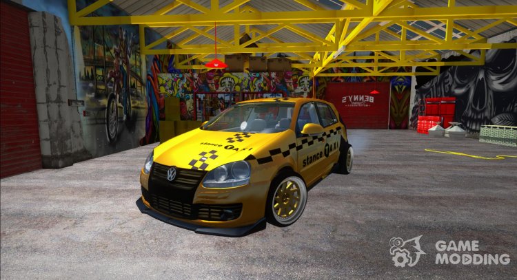 Volkswagen Golf Mk5 Stance Taxi for GTA San Andreas