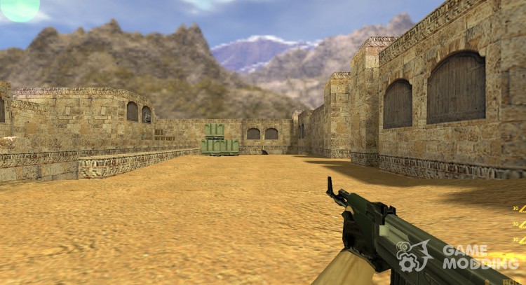 AK47 тёмно зелёная для Counter Strike 1.6