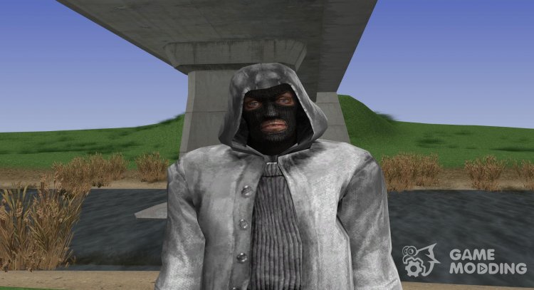 A member of the group the Crows in the cloak of S. T. A. L. K. E. R V. 1 for GTA San Andreas