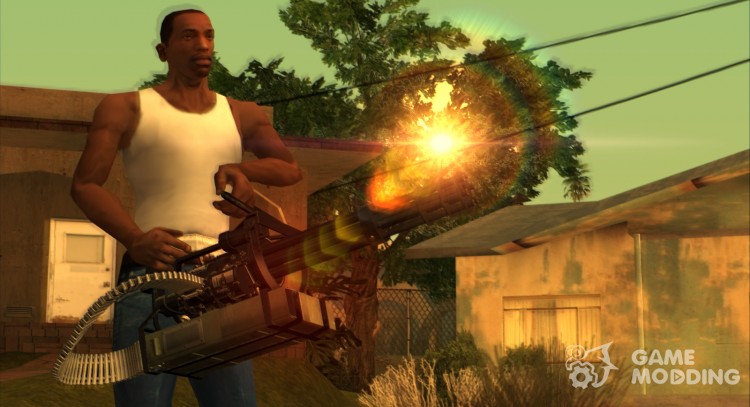 HQ Minigun (With HD Original Icon) para GTA San Andreas