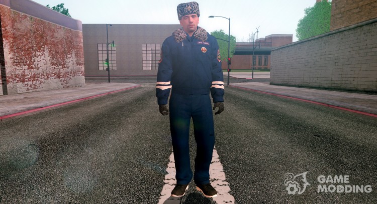 DPS officer in winter form for GTA San Andreas