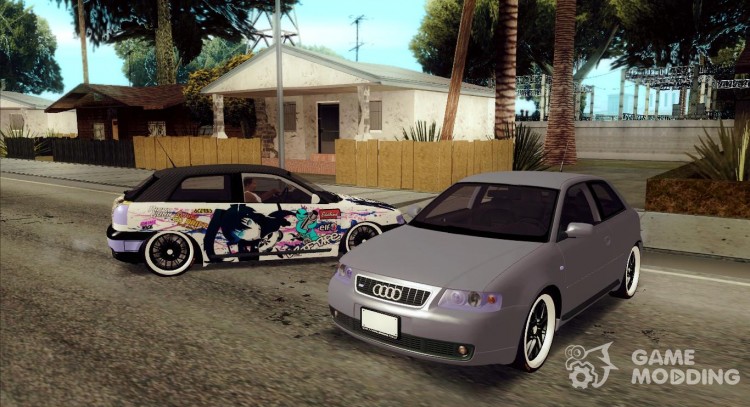 Audi A3-Black Rock Shooter Itasha for GTA San Andreas