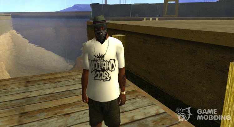 T-shirt NoGGano228 and AK 47 for GTA San Andreas