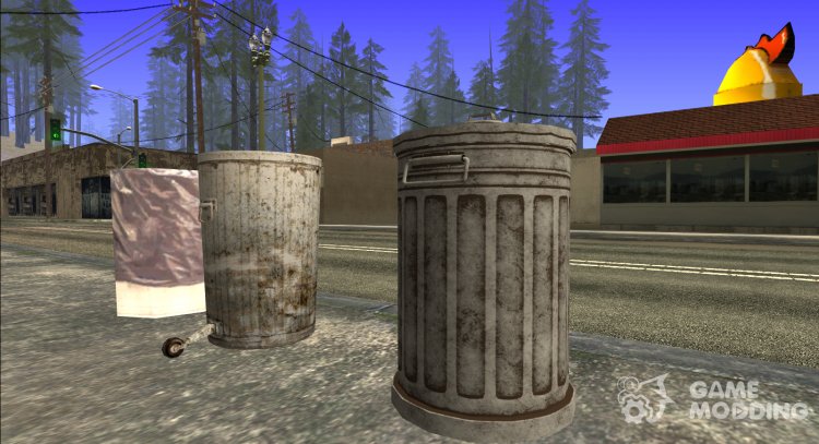 HQ Trash Bin 1 (Normal Map) для GTA San Andreas