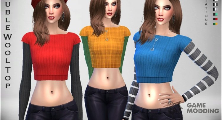 Double Wool Top для Sims 4