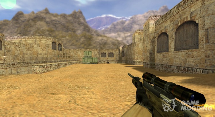 Разведчик ретекстурирована пустынный камуфляж для Counter Strike 1.6