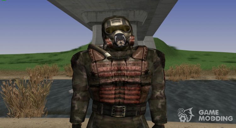 The commander of the group Dark stalkers from S. T. A. L. K. E. R V. 2 for GTA San Andreas