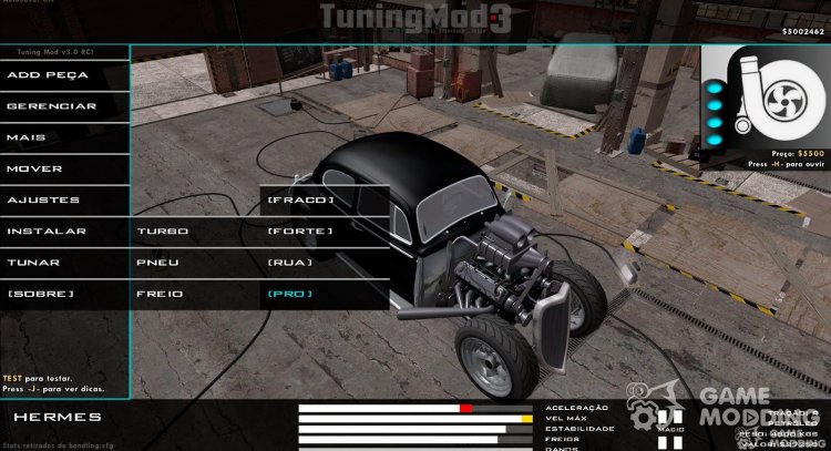 Tuning mod V3.0 RC6 для GTA San Andreas